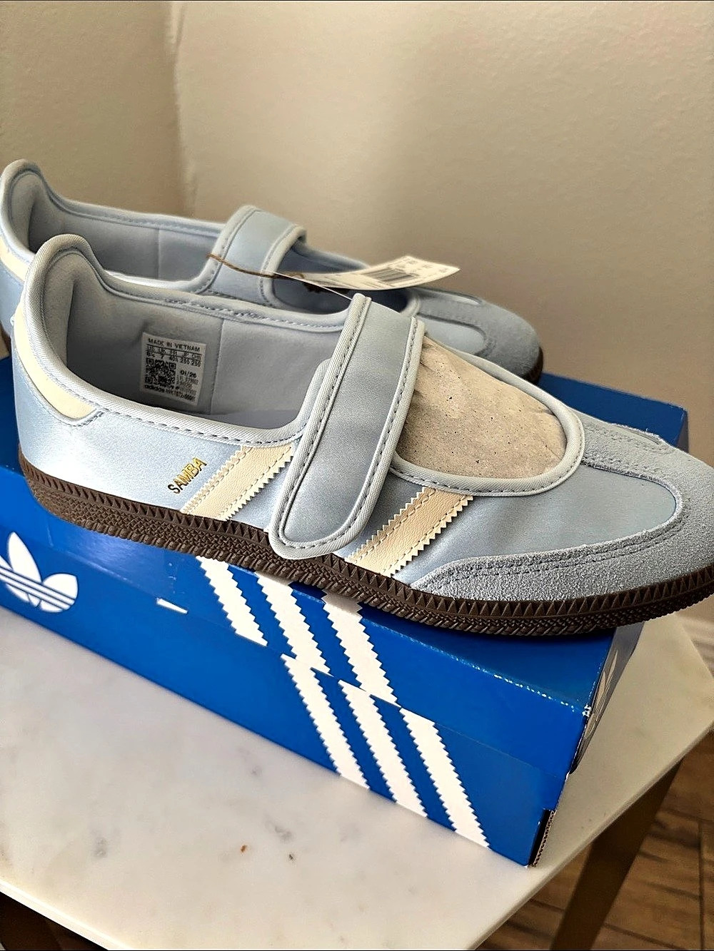 Adidas Samba Jane Crystal Sky Blue Mary Jane Sneakers – Women’s 8.5 – NWT